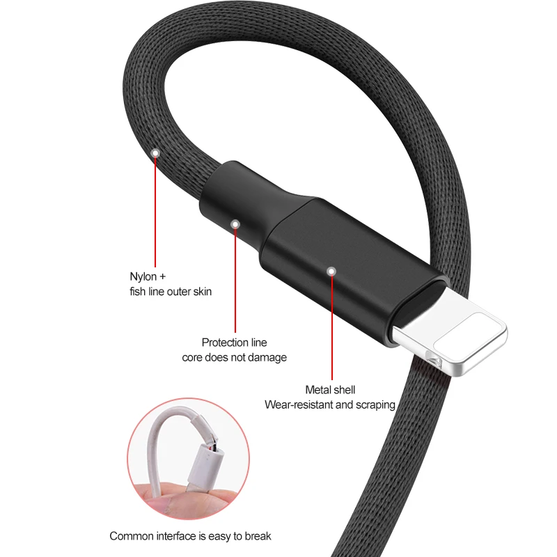 GUSGU 3 в 1 USB кабель для iPhone 5 SE 6 7 8 X type C кабель для быстрой зарядки для Xiaomi huawei MacBook Micro дата кабель для Android