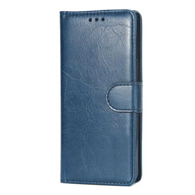 Blue Чехол-книжка из искусственной кожи чехол для samsung galaxy S6 S7 S8 S9 плюс край A3 A5 A7 A8 J3 J5 J7 Корпус чехол-бумажник с откидной Чехол Для Телефона - Цвет: Blue