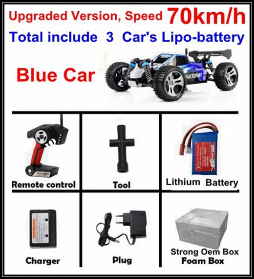 70kmH blue a959 3b Wltoys A959 и A959-B 2,4G 4CH пульт дистанционного управления Rc высокоскоростной гоночный автомобиль скоростной автомобиль гоночный автомобиль VS 9115 s911 a969-b a979-b k969car - Цвет: 70kmH blue a959 3b