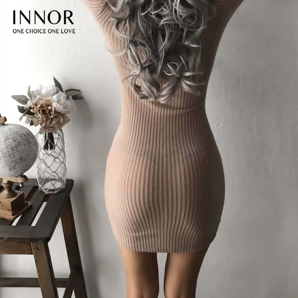 Женское трикотажное платье свитер с v образным вырезом и эластичным мягким