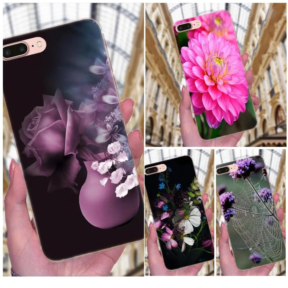 Дизайнерская фиолетовая Цветочная Мандала для Huawei Mate 7 8 9 10 20 P8 P9 P10 P20 P30 Lite Plus Pro 2017