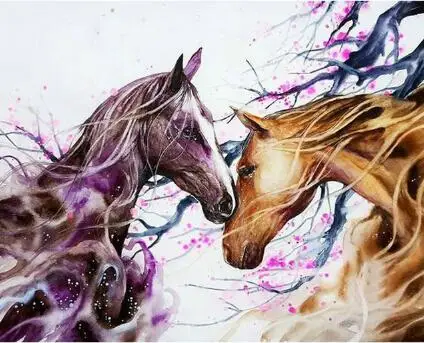 diamond painting horse love 5d embroidery sale square drill full custom photos rhinestones decor | Дом и сад