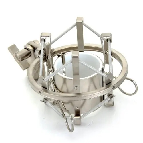 Серебристая металлическая подставка для микрофона крепление с винтами |