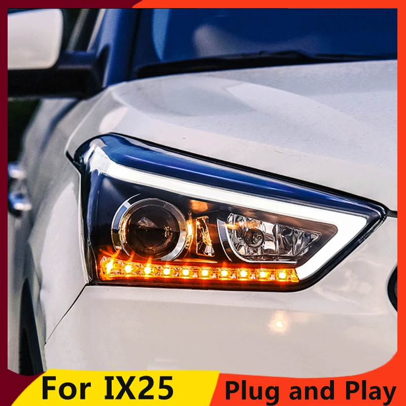 KOWELL стайлинга автомобилей для Hyundai IX25 головной светильник s 2015 2017 Creta светодиодный