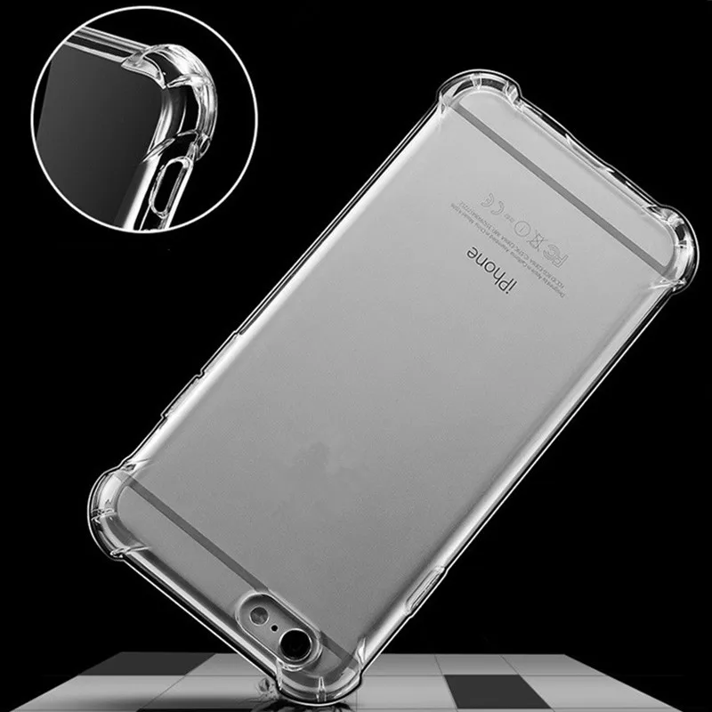 Супер Противоударный прозрачный мягкий чехол для iPhone 5 5S SE 8 7 6 Plus 6splus 7plus 8plus X S R MAX