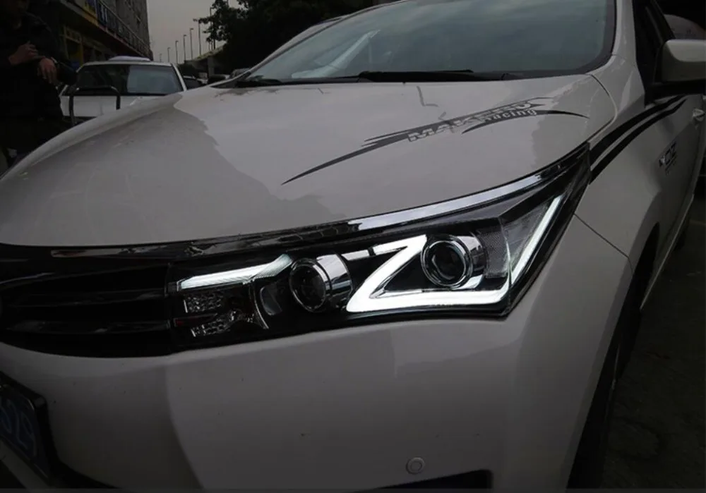 Светодиодный ные фары для Toyota Corolla 2014 2015 2016 Автомобильные светодиодные