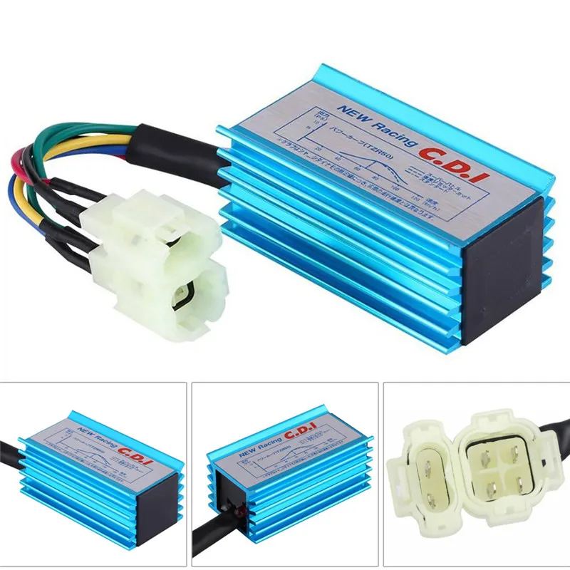 6-контактный рабочий гоночный контейнер CDI + катушка зажигания для скутера GY6