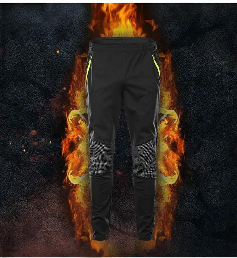 Outto Thermal Fleece Cycling Waterproof Pants Men's Winter Windproof Breathable Sports Outdoor Trousers