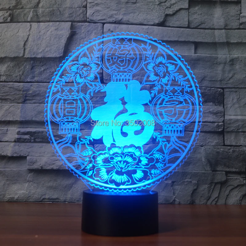 Креативный ночник в китайском стиле 7 меняющихся цветов качестве праздничного
