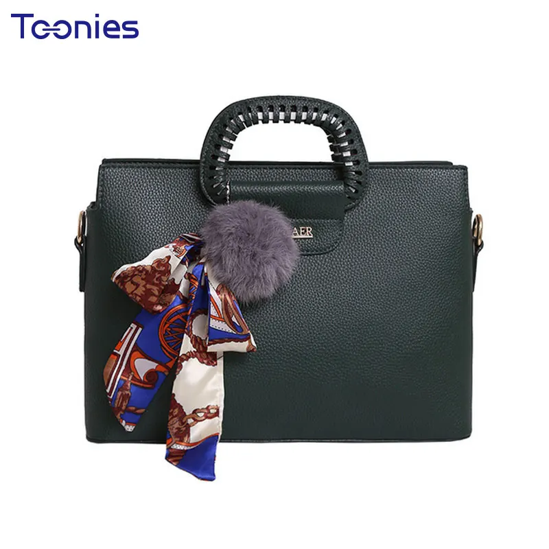 Женские Сумки Кожаные Высокого Качества Одного Плеча Шарф Новый 2017 Мода Дамы Tote