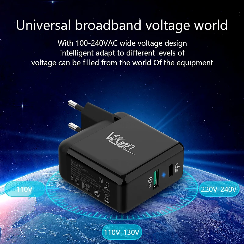 VVKing USB C PD быстрое зарядное устройство 36 Вт двойная Быстрая зарядка 3 0 для iPhone 11 Pro