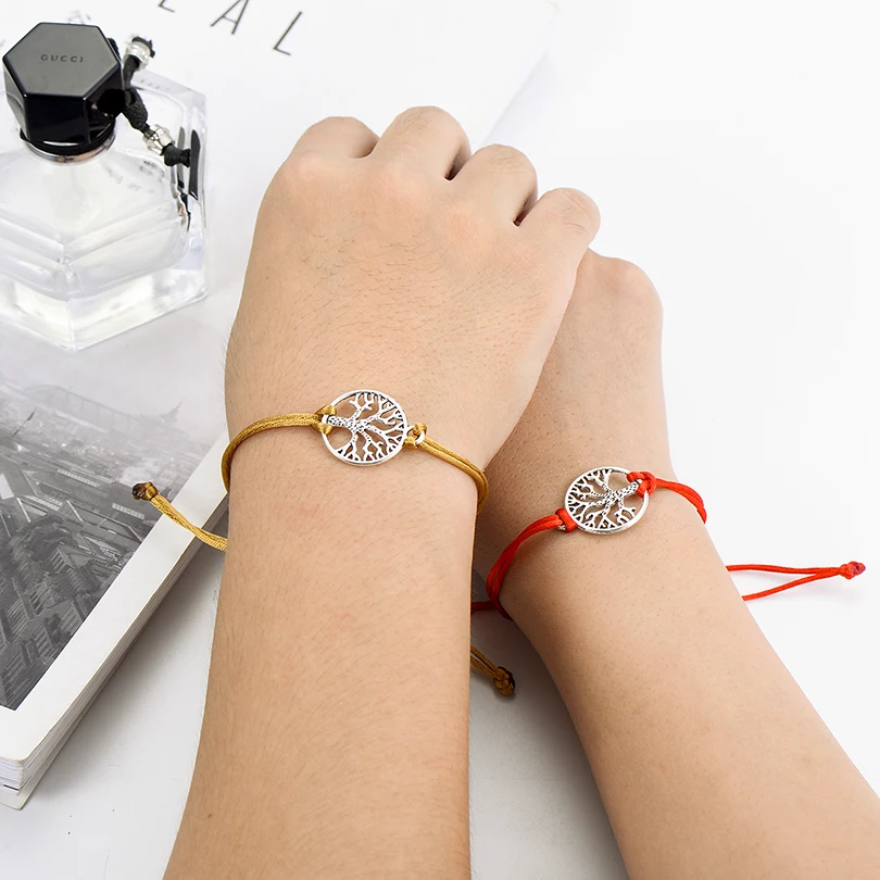 5 шт./лот оптовая продажа браслет с подвеской в виде Древа Жизни для женщин мужчин