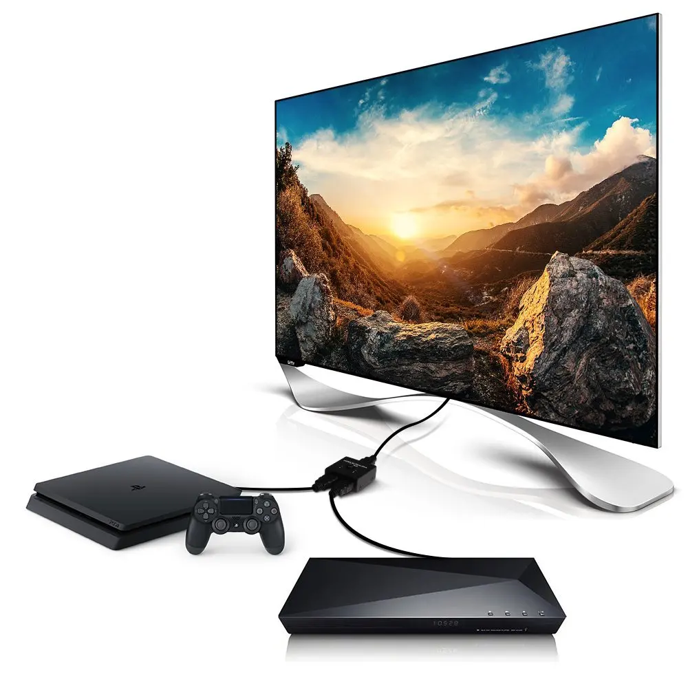 Sanchow HDMI коммутатора 2x1or1x2 Порты и разъёмы Ultra HD 4K @ 60 Гц двунаправленный
