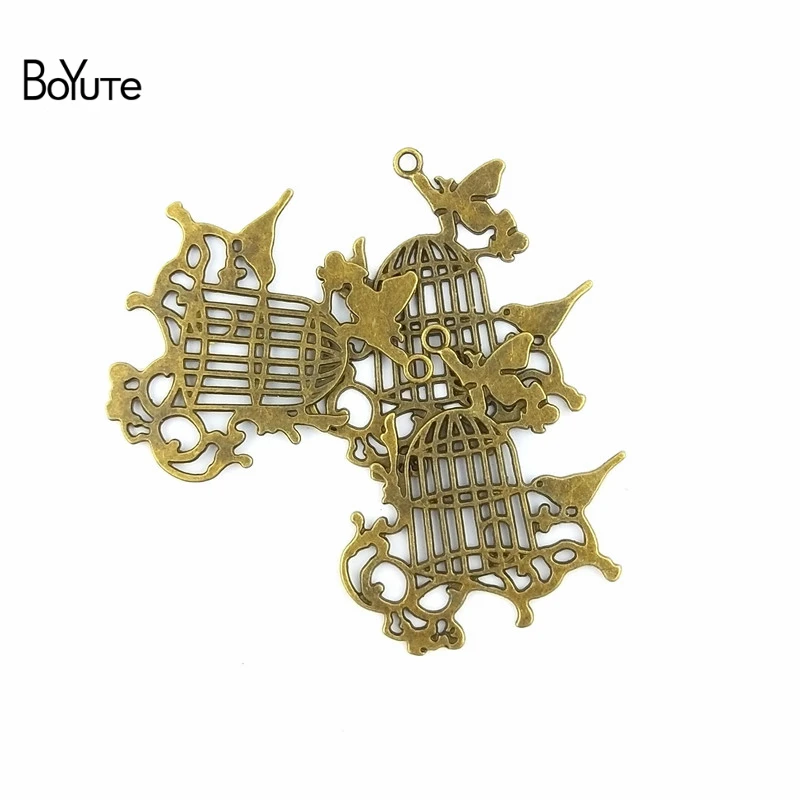 BoYuTe (20 шт./лот) 57*53 мм винтажные бронзовые Очаровательные Подвески из цинка