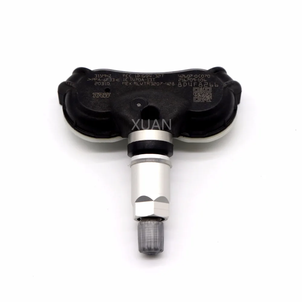 XUAN 4 шт. датчик давления в шинах TPMS 42607-0C070 для 2008-2013 Toyota Sequoia Tundra Sienna 315 МГц