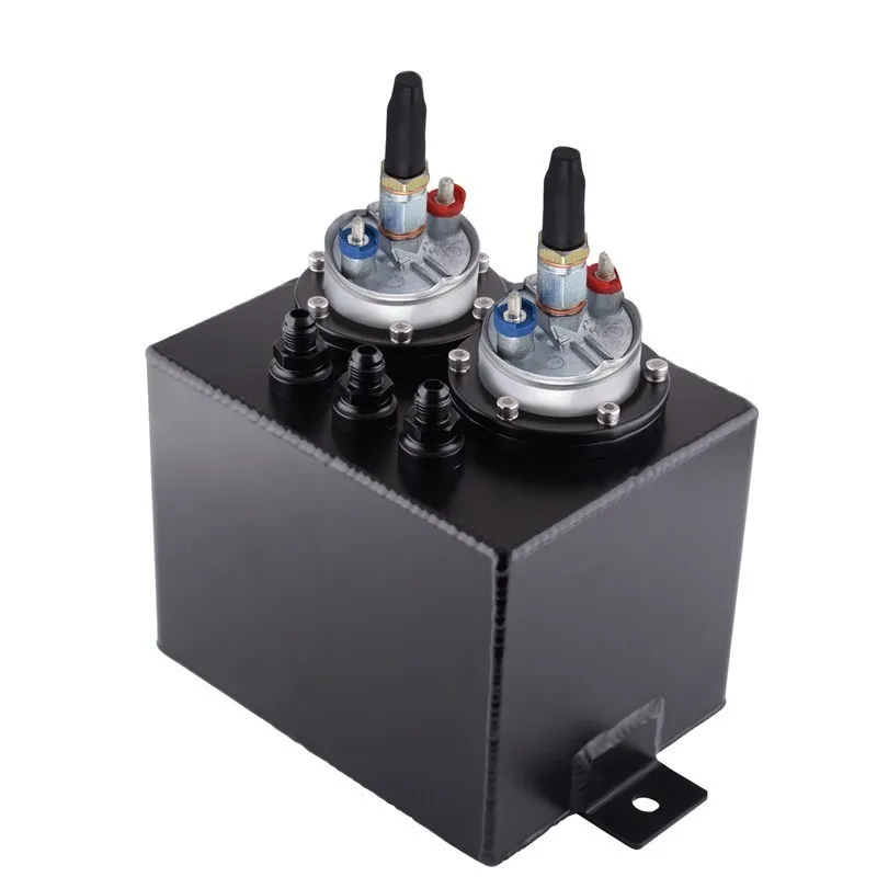 Black SPEEDWOW 3L двойной алюминиевый порт топливный бак с двойным высоким давлением 044 внешний топливный насос маслоуловитель резервуар для масла - Цвет: Black