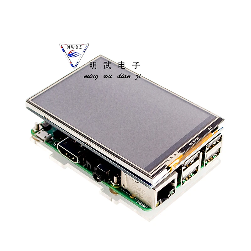 Acrylic Case Compatible for Raspberry Pi 2 Pi3 Model B Original 3.5" LCD TFT Touch Screen Display | Электронные компоненты