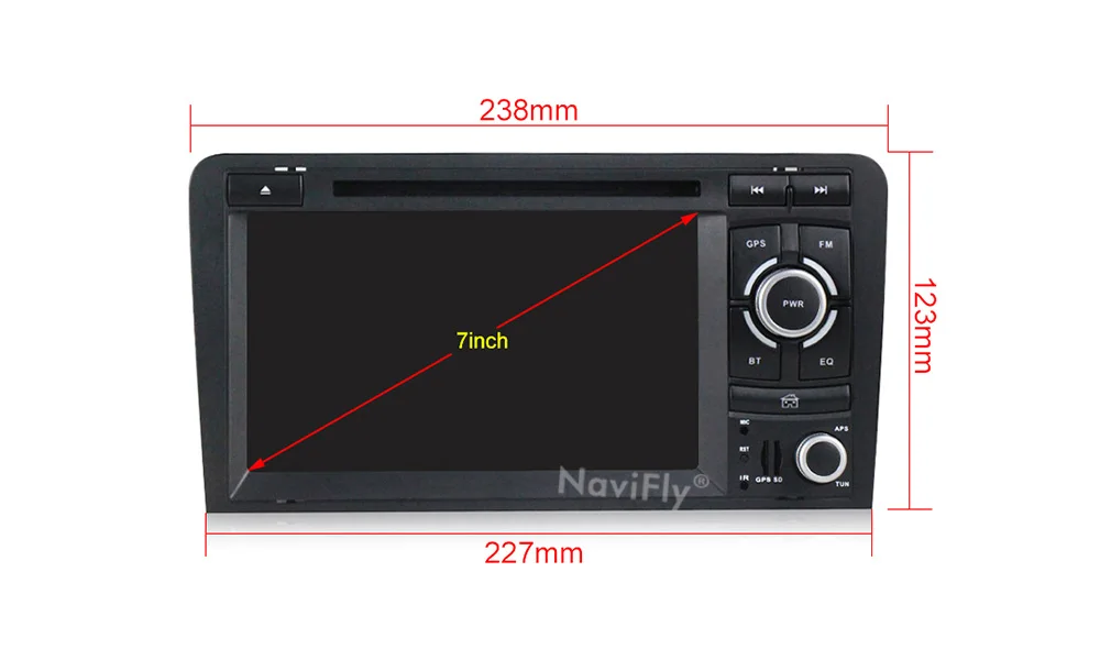 Navifly Android9.1 RDS 32G rom 2G ram 2din автомобильный мультимедийный плеер для Audi A3 8P 2003-2011 Автомобильный dvd gps obd2 dab+ wifi 4G