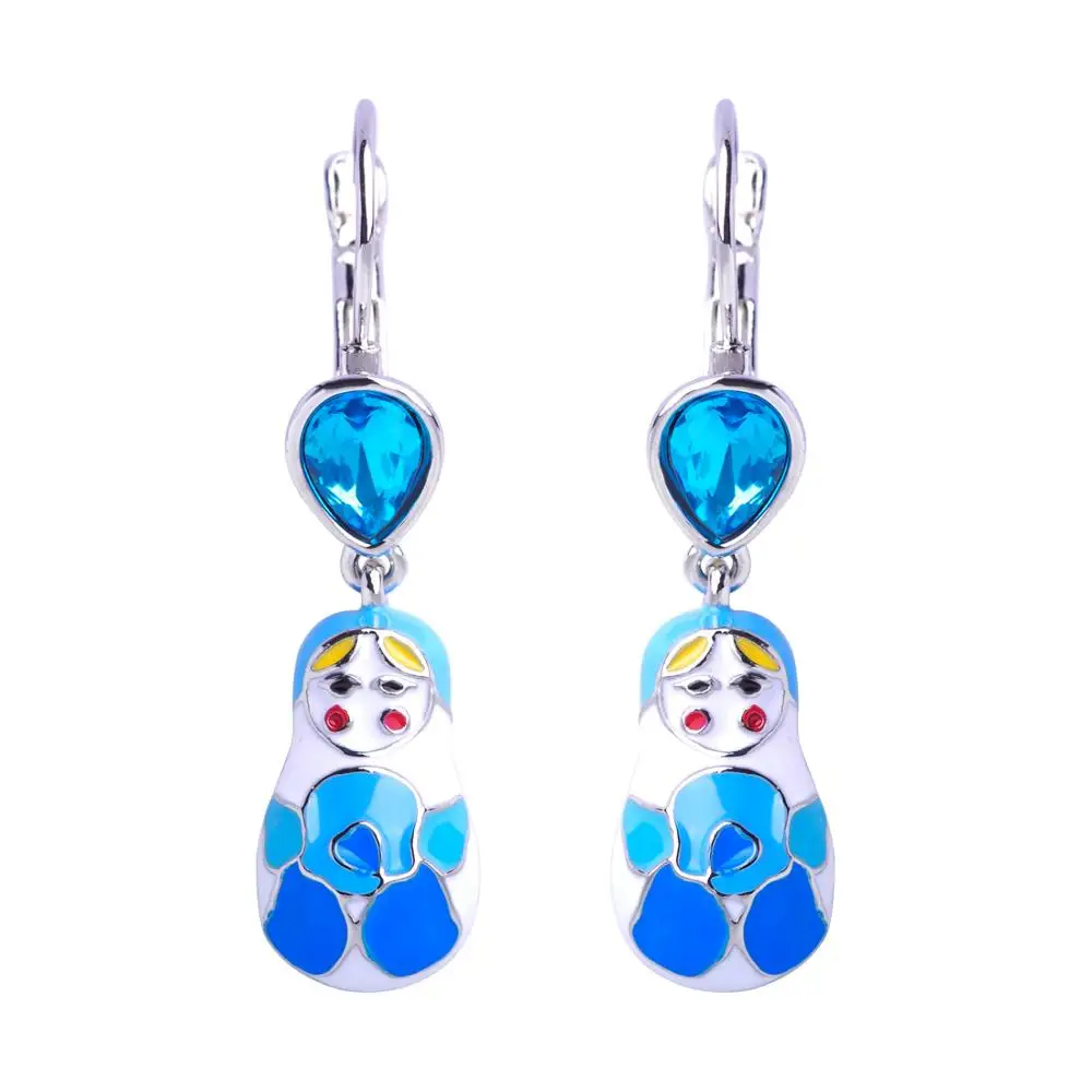 Горячая Распродажа Русская Матрешка серьги подвески для женщин девушек эмаль