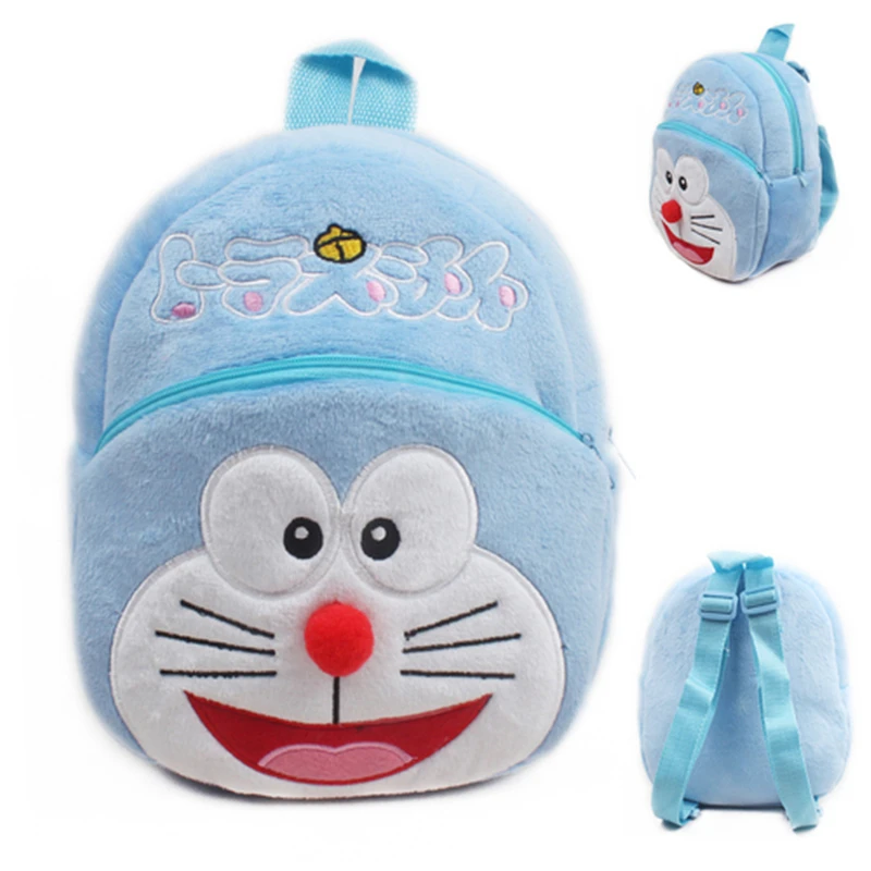 Doraemon Плюшевый Рюкзак, милый мультяшный Детский плюшевый рюкзак, игрушка, мини школьная сумка, детские подарки для детского сада, для мальчиков и девочек, детские Студенческие Сумки - Цвет: Doraemon