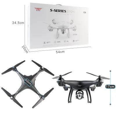 SJRC S70W Радиоуправляемый Дрон 1080 P 720 Wi-Fi FPV двойной gps модуль высота Удержание Follow Me