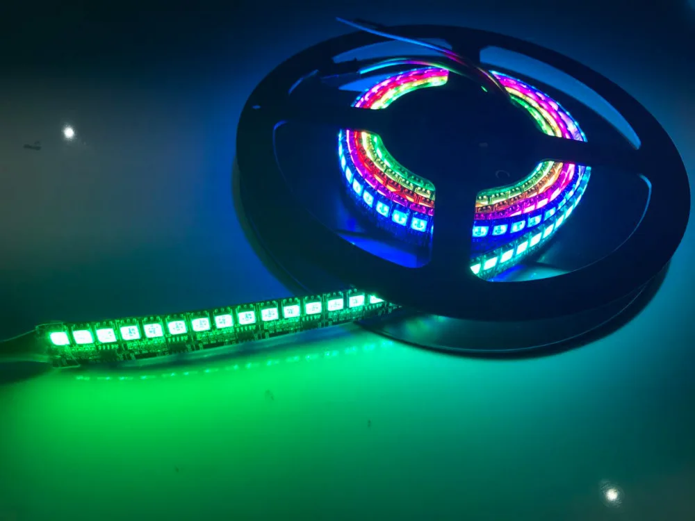 12 В WS2811 144 Светодиодные ленты Light 5050 RGB SMD адресный свет трос лента