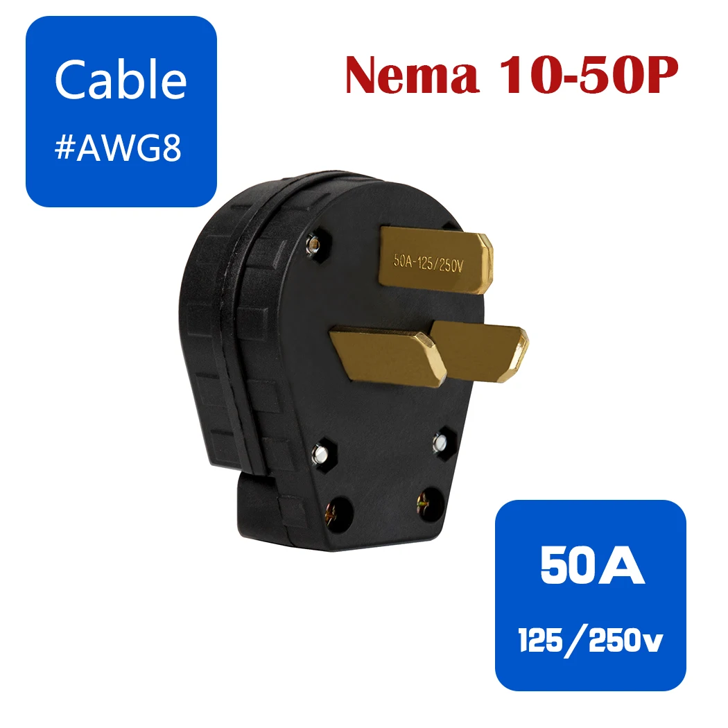 Американские промышленные самопроводные вилки NEMA 10 50P 50 А 125/250 В американский