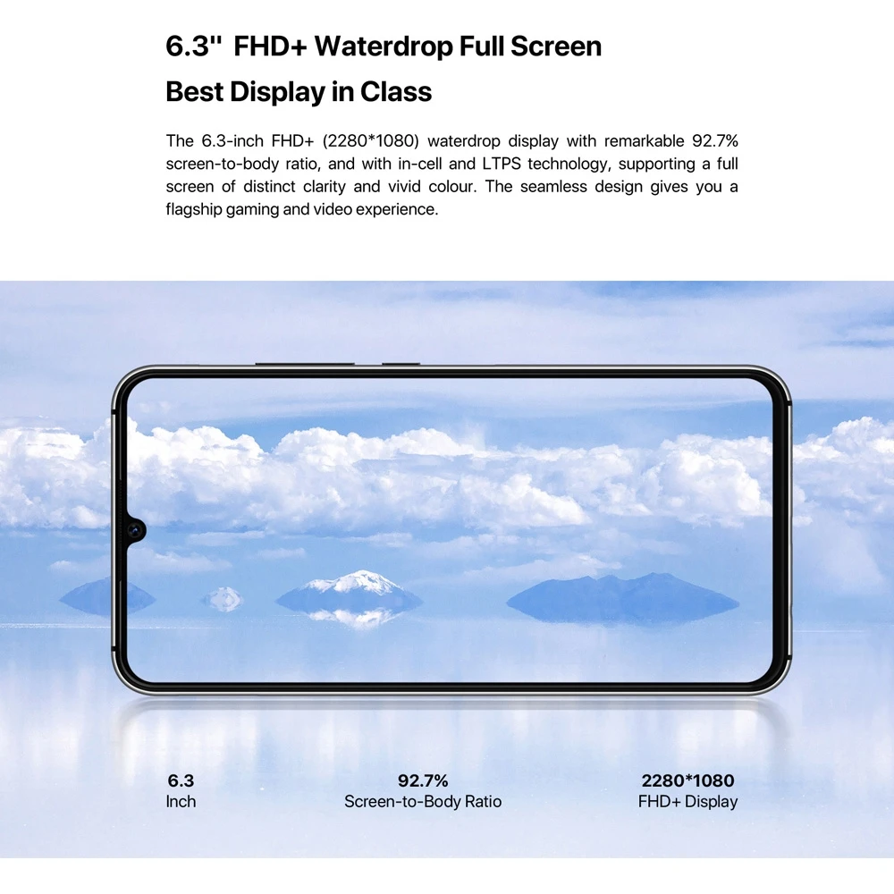 UMIDIGI A5 PRO смартфон с восьмиядерным процессором Android 9 0 6 3 дюйма FHD + 16 Мп 4150 мАч ОЗУ 4