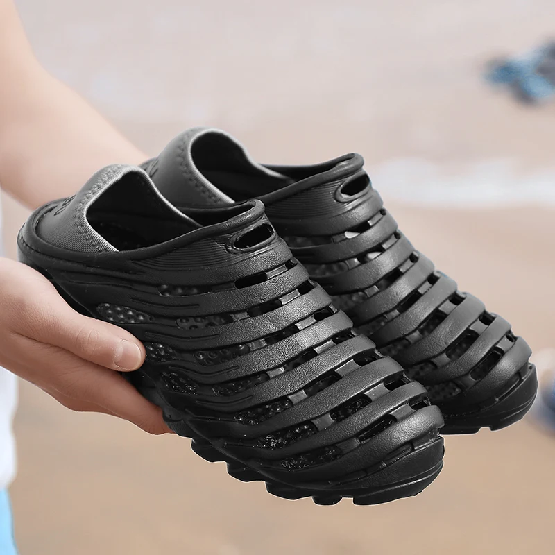Мужская обувь с перфорацией; мужские сандалии; Sandalias; Летняя обувь; Sandalen; тапочки; Sandalet hombre Sandali Croc; Сабо; Новинка года