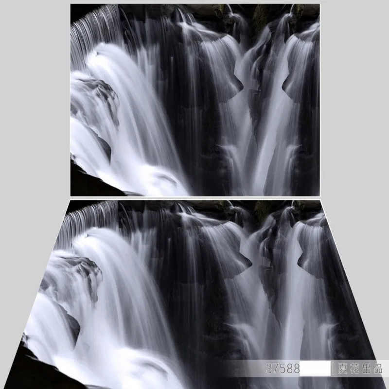 

Free Shipping non-slip flooring wallpaper Atmospheric Waterfall Creative 3D bathroom office Floor mural