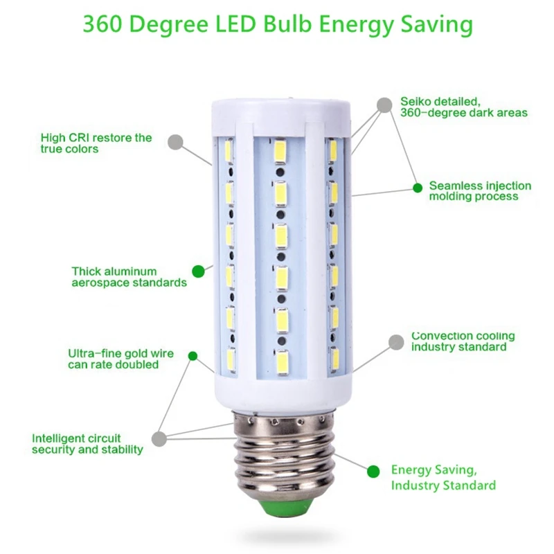 Светодиодная лампа 5 Вт 10 15 20 25 30 40 60 SMD5730 светодиодные лампы AC220V Spotlight