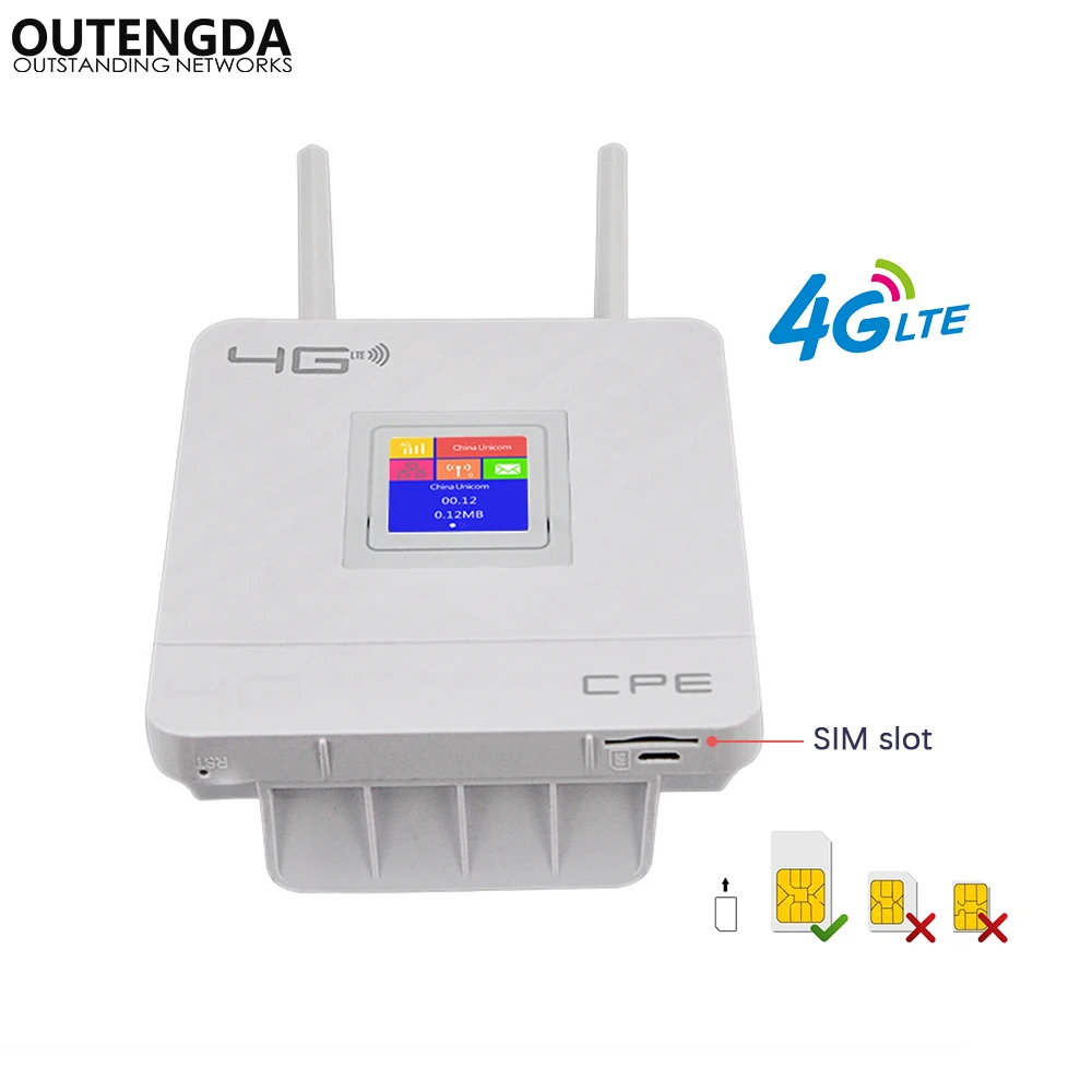 Wi Fi роутер 4G 300 Мбит/с беспроводной Мобильный CAT4 LTE/3G/4G разблокированный CPE со