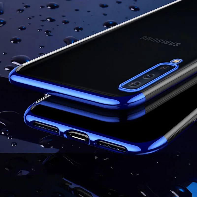 

Phone Case For Samsung Galaxy A7 2018 Cases Silicone Plated Fundas For Samsung A7 2017 A7 2016 A750 A720 A710 Cover Bumper Capa