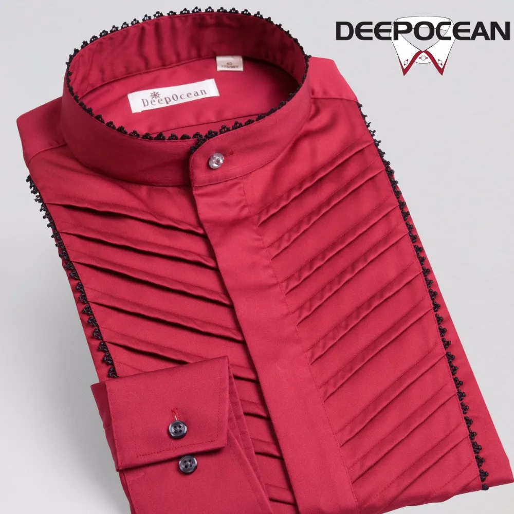 Deepocean мужская рубашка с длинным рукавом британский стиль одежда большие размеры