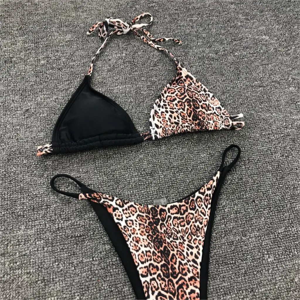 Бикини Mujer Biquini Maillot De Bain Femme купальный костюм женский сексуальный купальник с леопардовым принтом купальник бикини пуш-ап