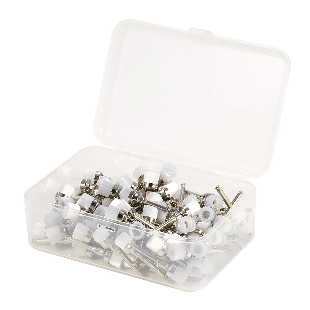 Нейлоновая плоская полировальная щетка для ухода за зубами 100 шт./компл. щетки