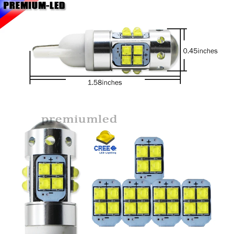 IJDM Высокая мощность экстремально яркие 20 SMD T10 T15 светодиодный лампы для парковки