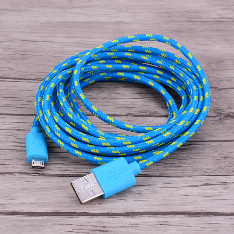 Кабель Micro USB для быстрой зарядки 1 м, 2 м, 3 м, нейлоновый провод для samsung, sony, Xiaomi, huawei, LG, Android, кабель для синхронизации данных и зарядки