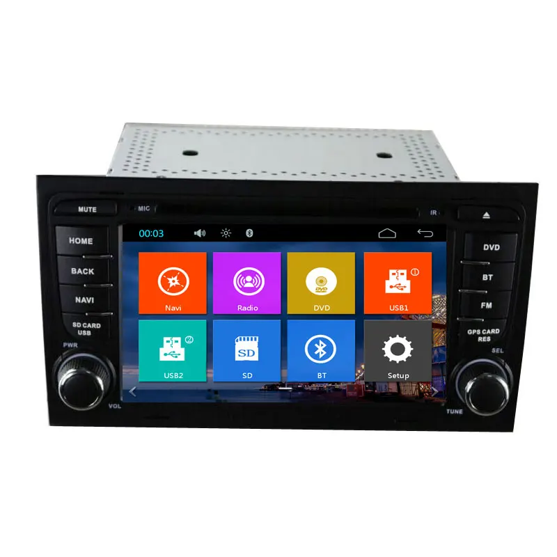 Емкостный сенсорный экран Авторадио автомобильный DVD стерео GPS для Audi A4 2002 2008