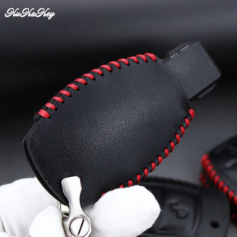 KUKAKEY 2/3 Кнопка чехол для ключей из натуральной кожи Mercedes Benz W203 W210 W211 W124 умный