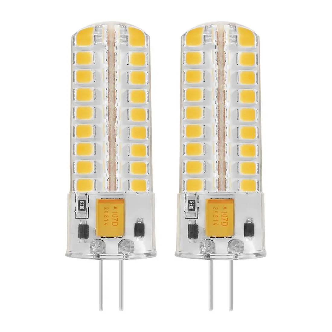 2 шт 6 5 W G4 светодиодные лампы 72 2835 SMD LED 50W эквивалент галогенных ламп 320lm