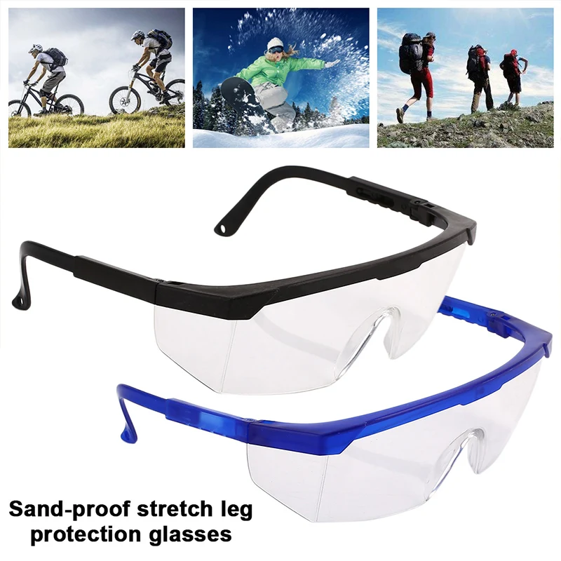 

1Pcs Protective Glasses Work Safety Glasses Anti-Fog Windproof Goggles Adjustable Bicycle Cycling Goggles Outdoor Sports Eyewear