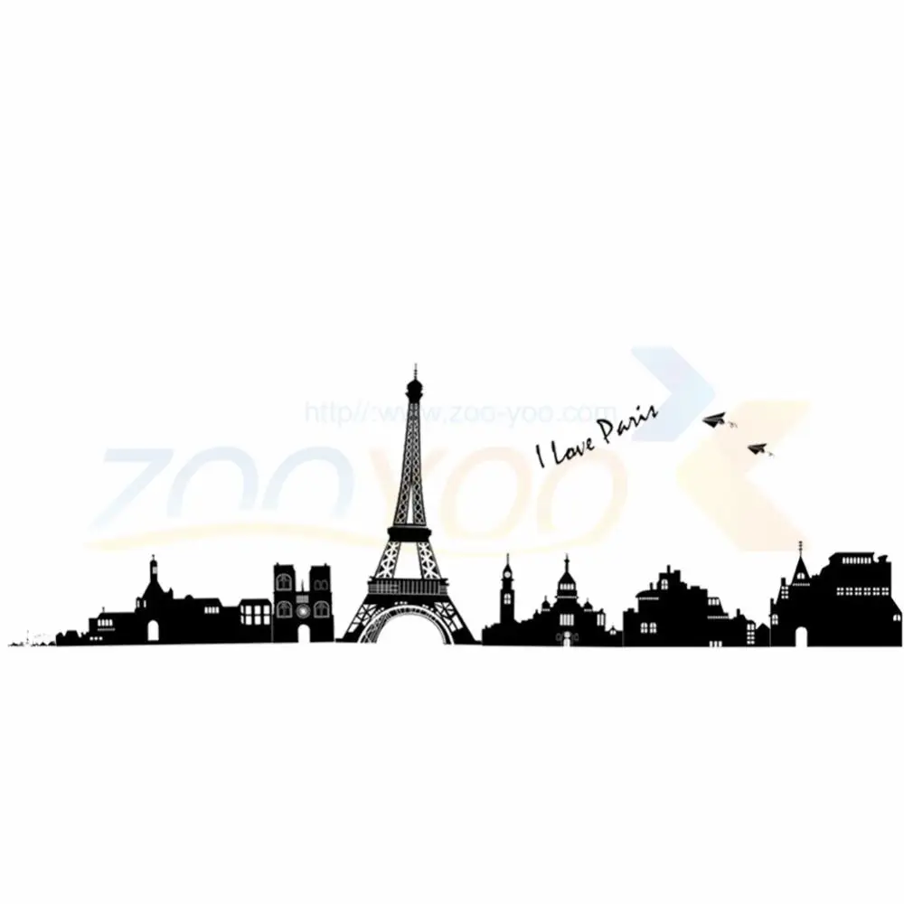 Я люблю Париж Эйфелева башня мир символ города Наклейка на стену zooyoo2149