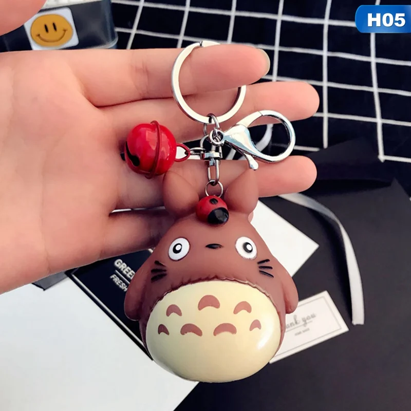 5 Модные брелоки милый каваи котенок брелок с котом кольцо аниме брелок Тоторо креативный брелок Очаровательная Женская девочка детские брелоки - Цвет: 5