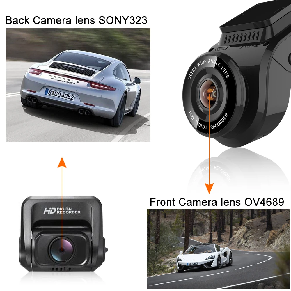 Видеорегистратор 4K 2160P со встроенным GPS Novatek 1080|Видеорегистраторы| |