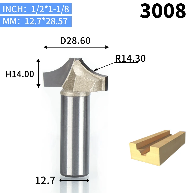 3008 Huhao 1 шт. 1/" 1/4" хвостовиком Фрезы для дерева деревообрабатывающий инструмент гравировальный резец резки древесины маршрутизатор инструмент фреса - Длина режущей кромки: 3008