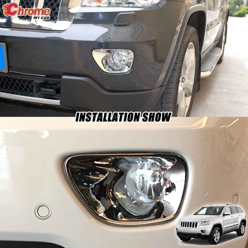 Передний противотуманный светильник Jeep Grand Cherokee WK2 хромированная накладка на