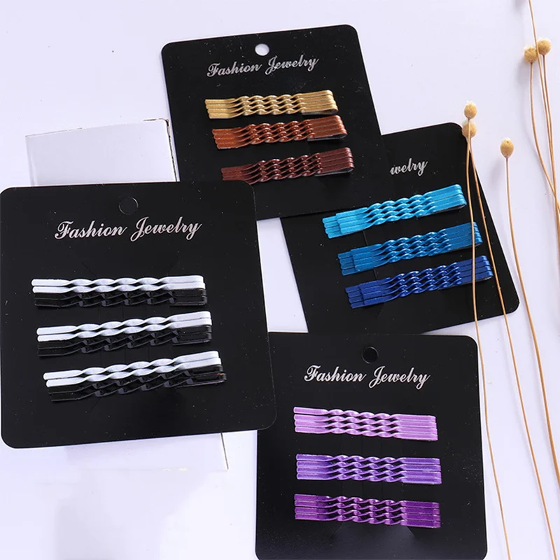 Приморский 12 шт./компл. градиентные Спиральные заколки цветные 6 цветов для волос