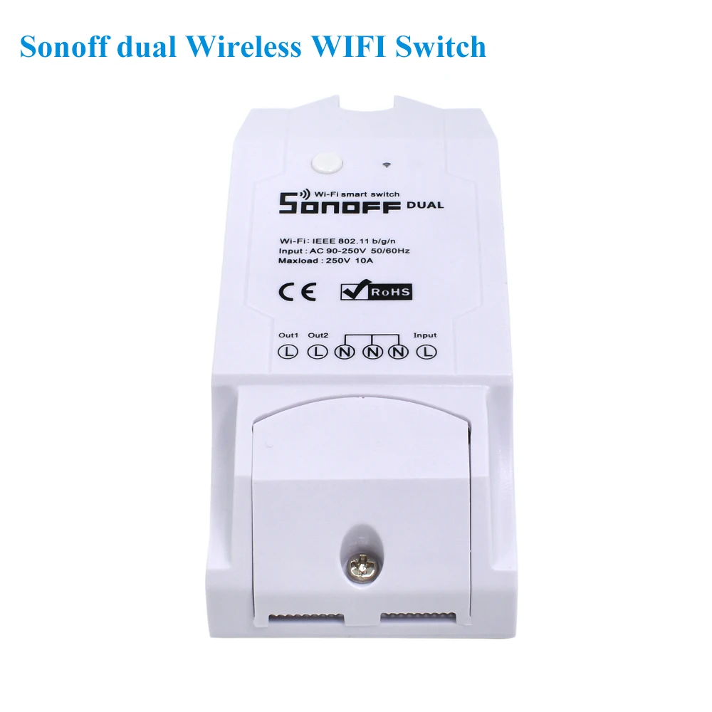 Sonoff Dual 2CH 16A 3500W Wifi Smart Switch Light Remote control Timer Wireless 2 Gang Works with Amazon Alexa Google Home | Безопасность