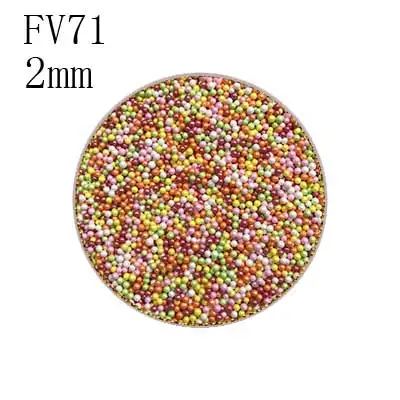 FV71 2mm colorful 1 кг съедобный торт разбрызгивает инструменты украшения 2 мм сахар жемчуг посыпать Nonpareils мерцающий торт парсти жаропрочная посуда для фондан инструмент z20 - Цвет: FV71 2mm colorful